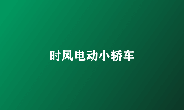 时风电动小轿车