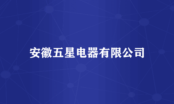 安徽五星电器有限公司
