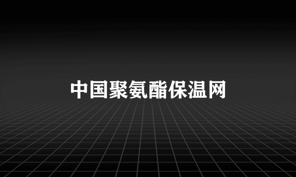 中国聚氨酯保温网
