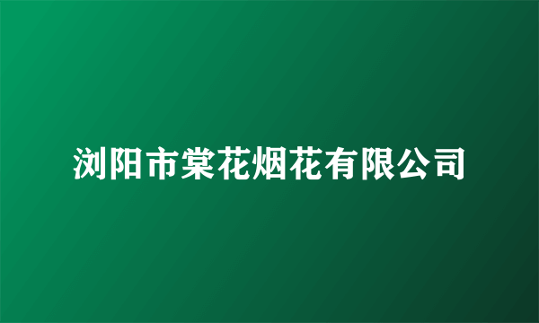 浏阳市棠花烟花有限公司
