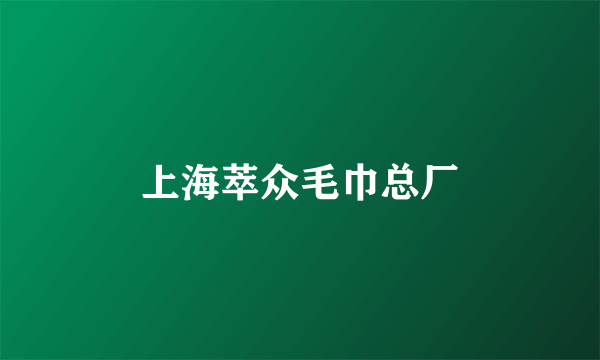 上海萃众毛巾总厂