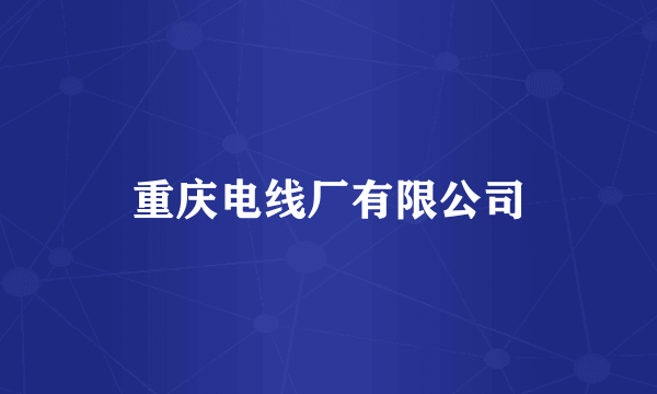 重庆电线厂有限公司
