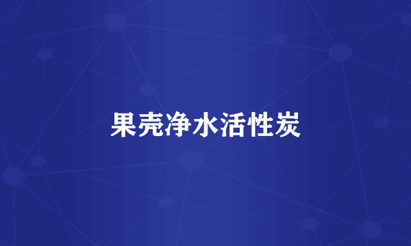 果壳净水活性炭