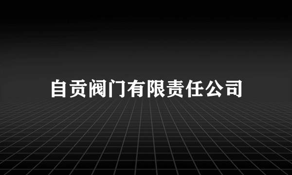 自贡阀门有限责任公司
