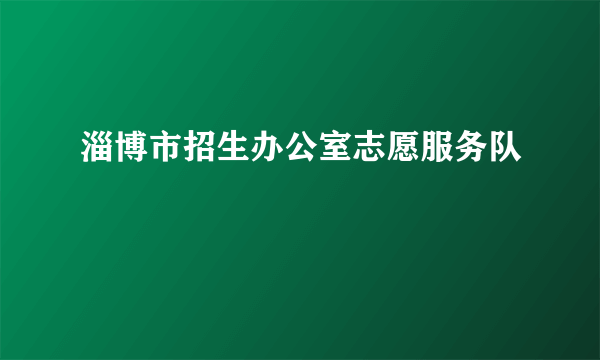 淄博市招生办公室志愿服务队