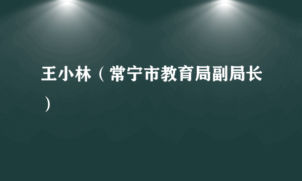 王小林（常宁市教育局副局长）