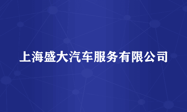 上海盛大汽车服务有限公司