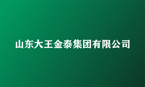 山东大王金泰集团有限公司
