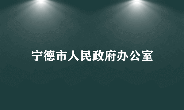 宁德市人民政府办公室