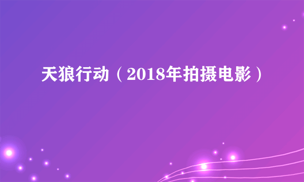 天狼行动（2018年拍摄电影）