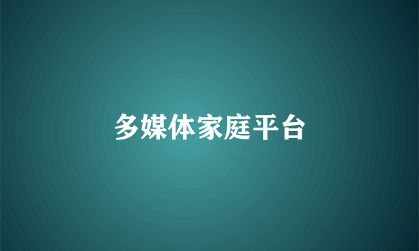 多媒体家庭平台