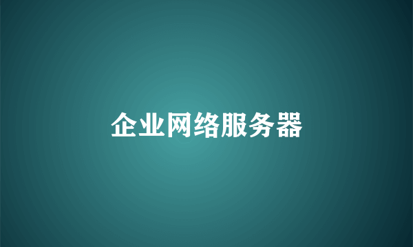 企业网络服务器