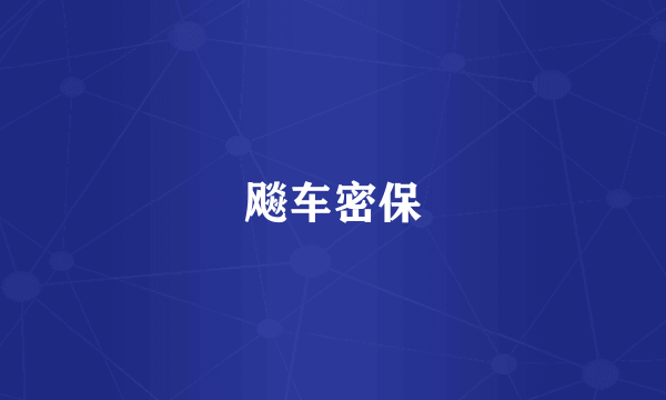 飚车密保