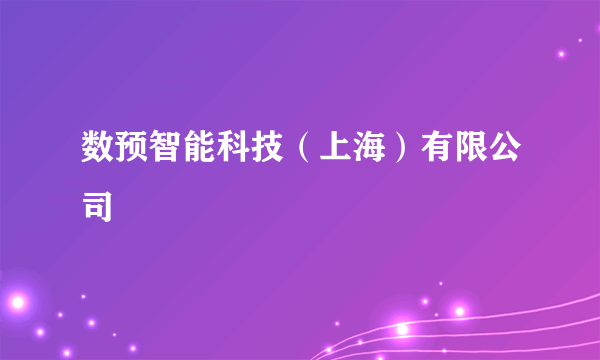 数预智能科技（上海）有限公司