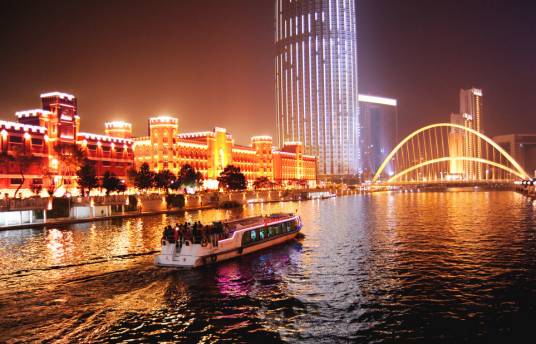 海河夜景游