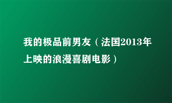 我的极品前男友（法国2013年上映的浪漫喜剧电影）