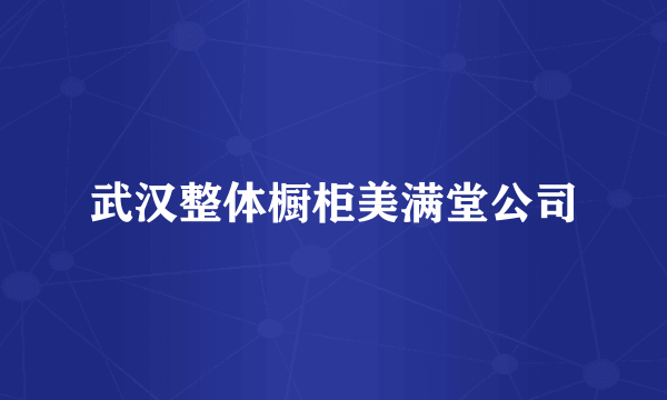 武汉整体橱柜美满堂公司