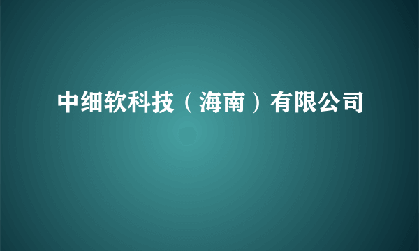 中细软科技（海南）有限公司