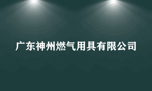 广东神州燃气用具有限公司