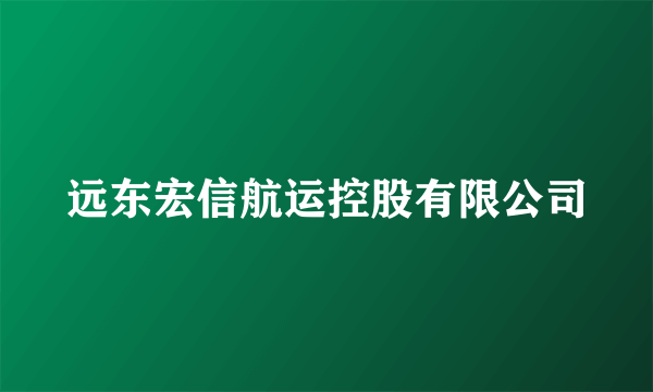远东宏信航运控股有限公司