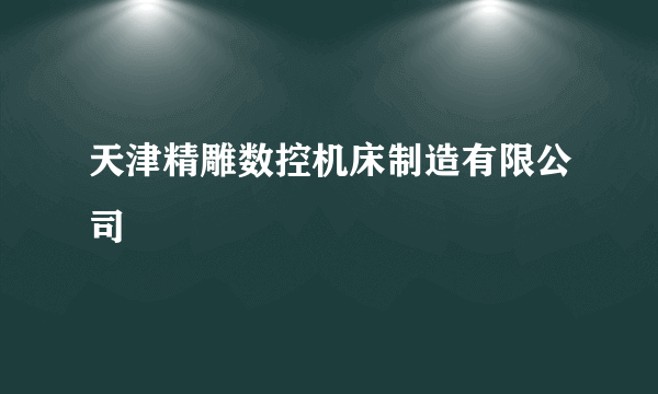 天津精雕数控机床制造有限公司
