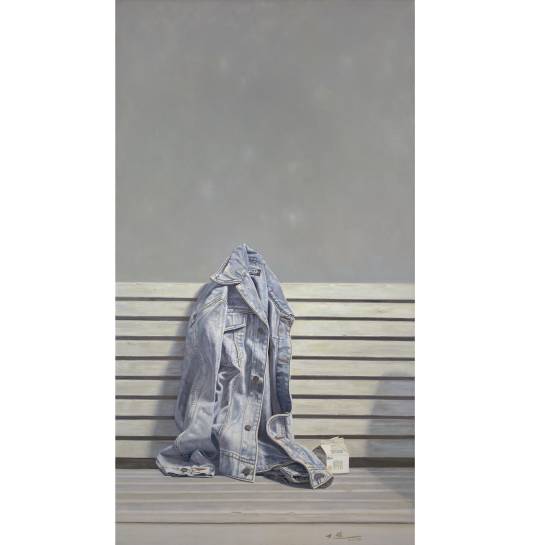 阳光下（李士进油画作品）
