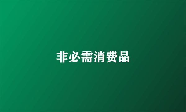 非必需消费品