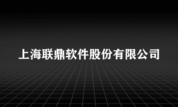 上海联鼎软件股份有限公司