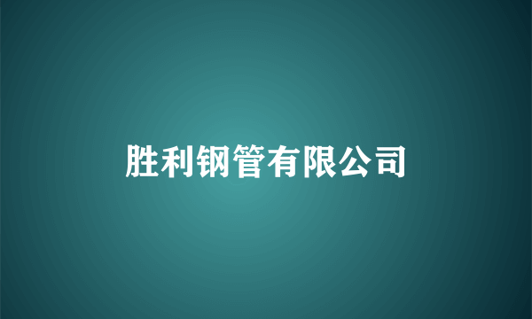 胜利钢管有限公司