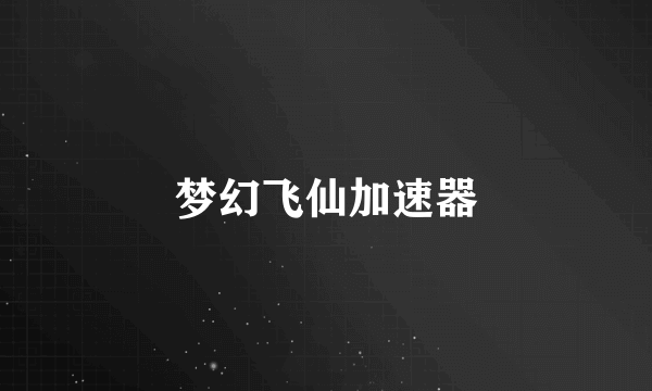 梦幻飞仙加速器