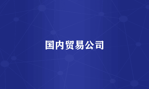 国内贸易公司