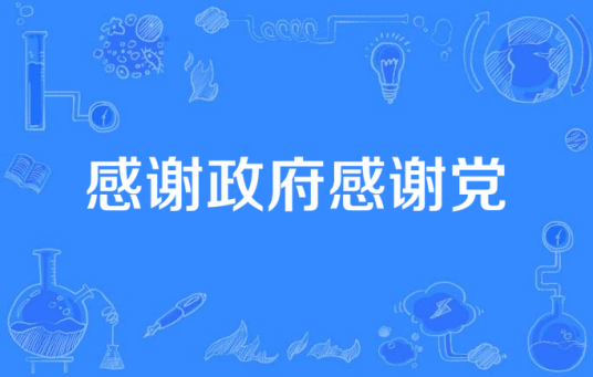 感谢政府感谢党