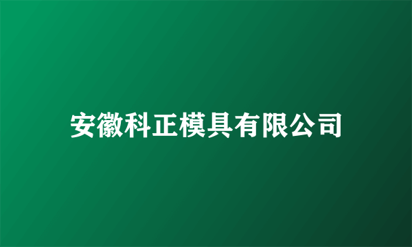 安徽科正模具有限公司