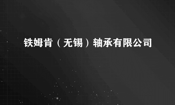 铁姆肯（无锡）轴承有限公司