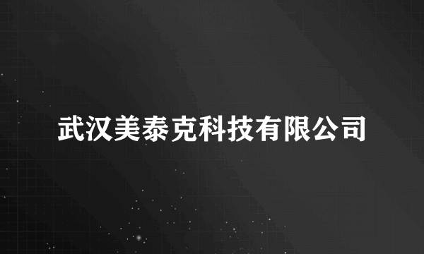 武汉美泰克科技有限公司