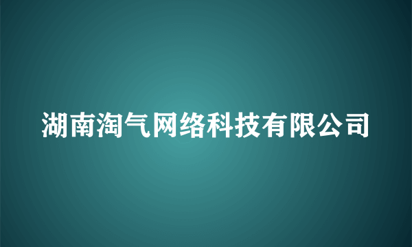 湖南淘气网络科技有限公司