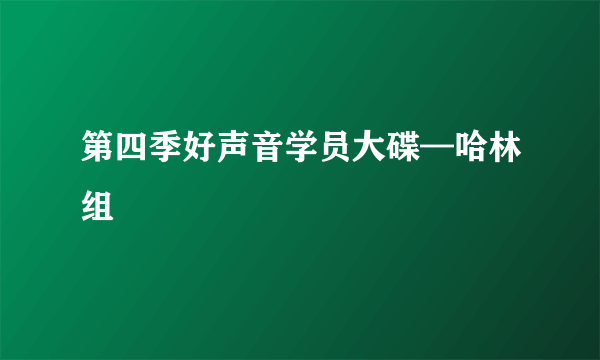 第四季好声音学员大碟—哈林组