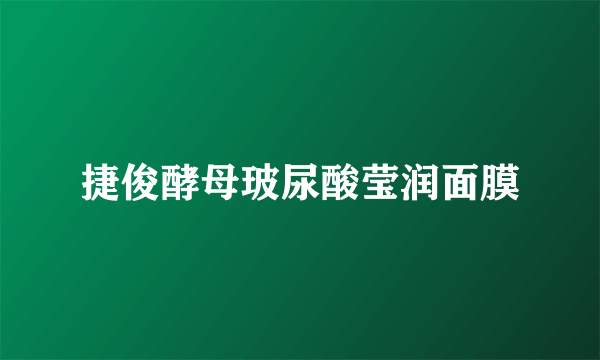 捷俊酵母玻尿酸莹润面膜