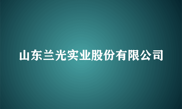 山东兰光实业股份有限公司