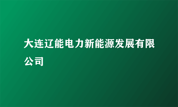 大连辽能电力新能源发展有限公司