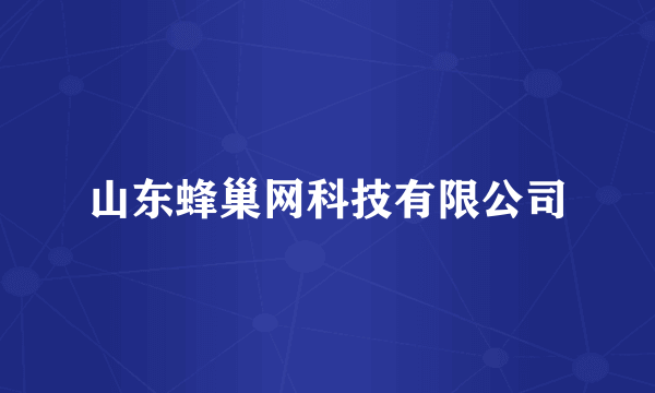 山东蜂巢网科技有限公司