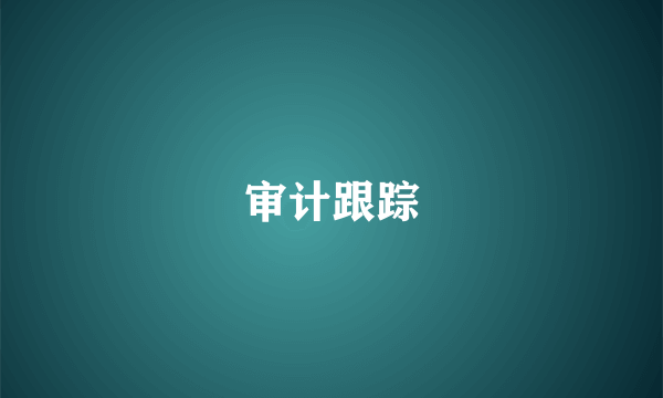 审计跟踪