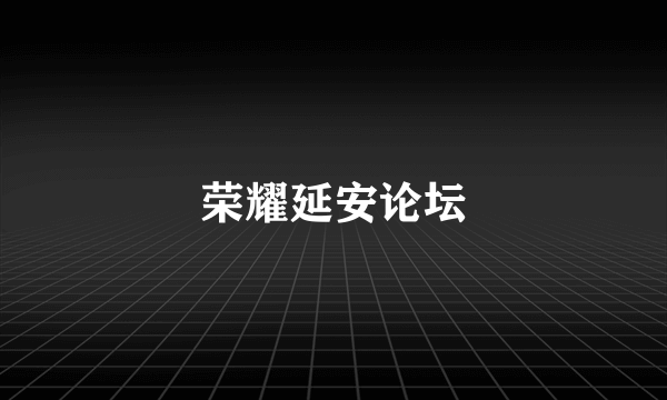 荣耀延安论坛