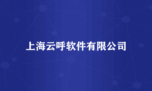 上海云呼软件有限公司