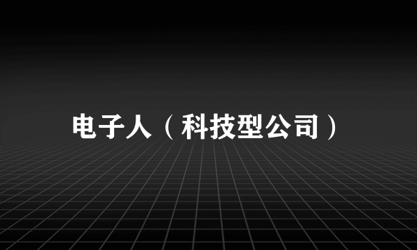 电子人（科技型公司）
