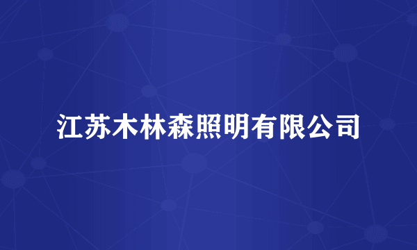 江苏木林森照明有限公司