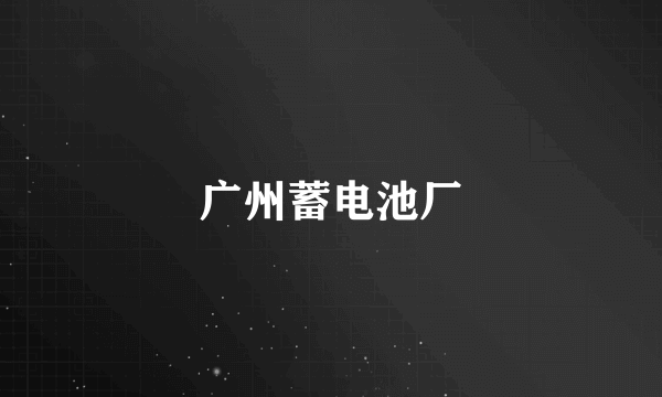 广州蓄电池厂