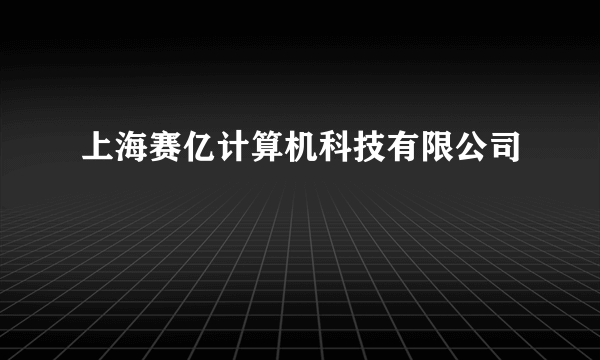 上海赛亿计算机科技有限公司