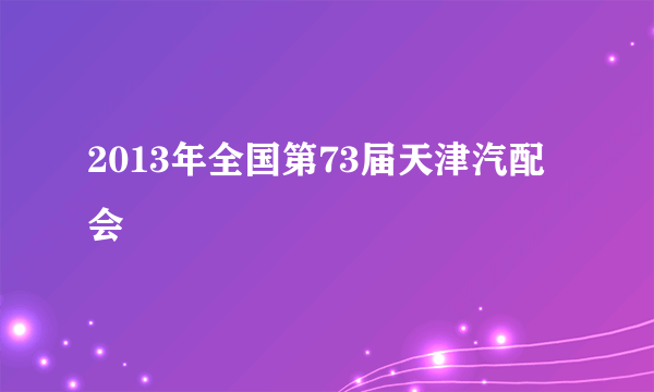 2013年全国第73届天津汽配会