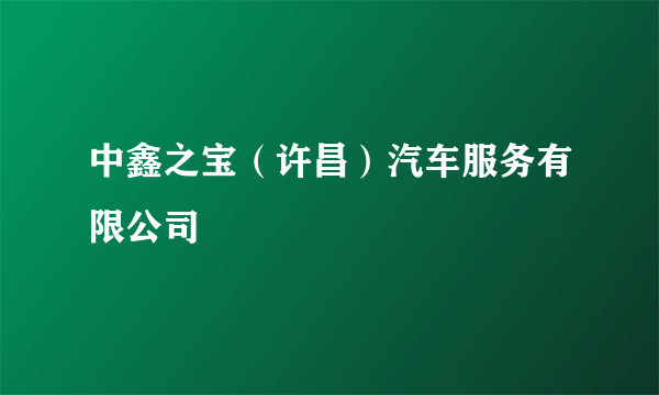 中鑫之宝（许昌）汽车服务有限公司
